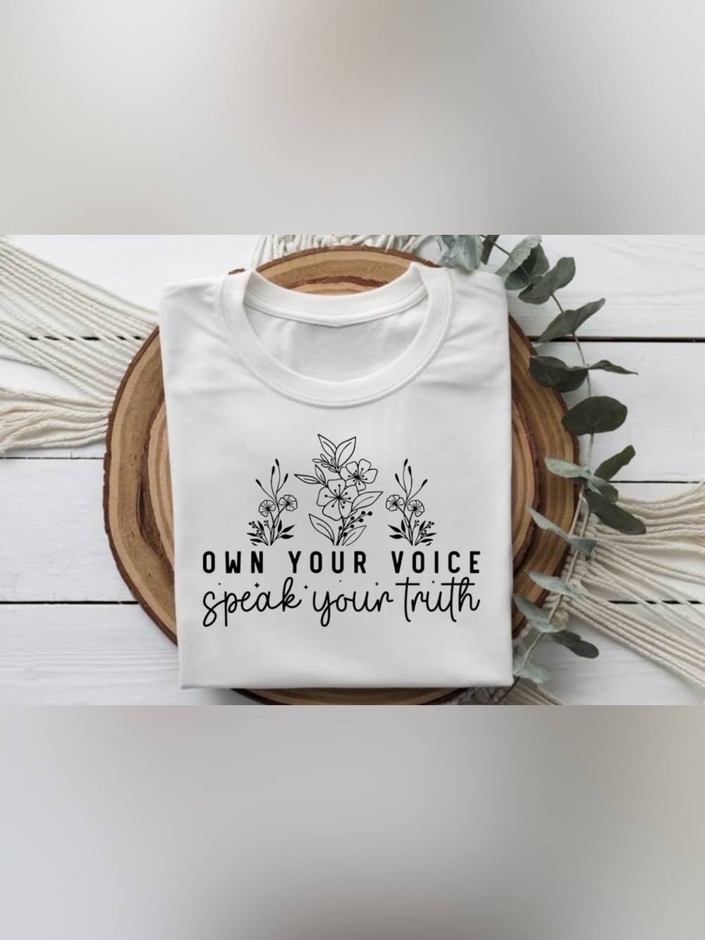 Own Your Voice Speak Your Truth Inspirational Graphic Tee